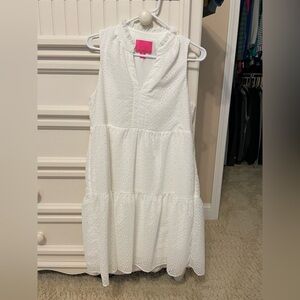 Lilly Pulitzer novella dress white eyelet small eeeuc